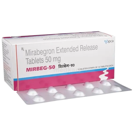 mirbeg 50mg tablet 10's